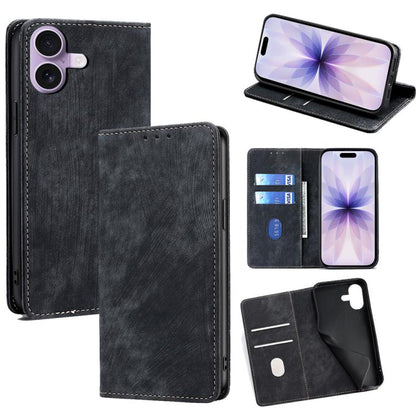RFID Anti-theft Brush Magnetic Leather Phone Case, For iPhone 18 Pro / 17 Pro, For iPhone 18 Pro Max / 17 Pro Max, For iPhone 17e / 16e, For iPhone 17