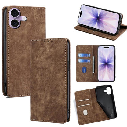 RFID Anti-theft Brush Magnetic Leather Phone Case, For iPhone 18 Pro / 17 Pro, For iPhone 18 Pro Max / 17 Pro Max, For iPhone 17e / 16e, For iPhone 17