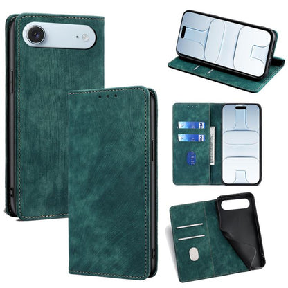 RFID Anti-theft Brush Magnetic Leather Phone Case, For iPhone Air, For iPhone 16 Pro Max, For iPhone 16 Pro, For iPhone 16 Plus