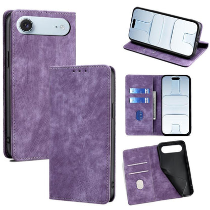 RFID Anti-theft Brush Magnetic Leather Phone Case, For iPhone Air, For iPhone 16 Pro Max, For iPhone 16 Pro, For iPhone 16 Plus