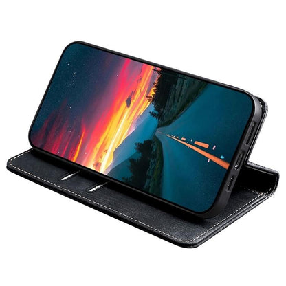 RFID Anti-theft Brush Magnetic Leather Phone Case, For iPhone 18 Pro / 17 Pro, For iPhone 18 Pro Max / 17 Pro Max, For iPhone 17e / 16e, For iPhone 17