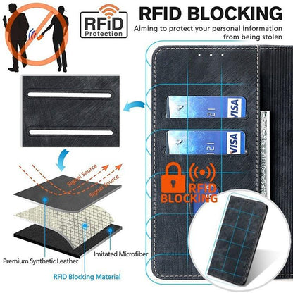 RFID Anti-theft Brush Magnetic Leather Phone Case, For iPhone 18 Pro / 17 Pro, For iPhone 18 Pro Max / 17 Pro Max, For iPhone 17e / 16e, For iPhone 17