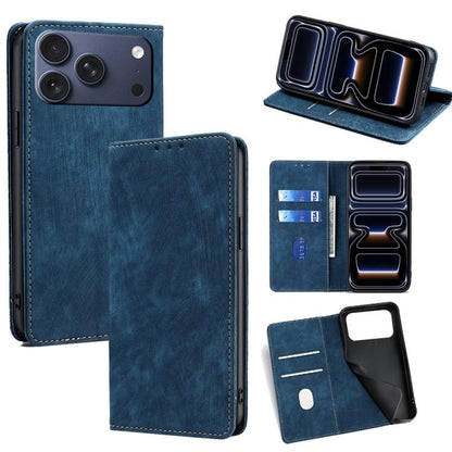 RFID Anti-theft Brush Magnetic Leather Phone Case, For iPhone 18 Pro / 17 Pro, For iPhone 18 Pro Max / 17 Pro Max, For iPhone 17e / 16e, For iPhone 17