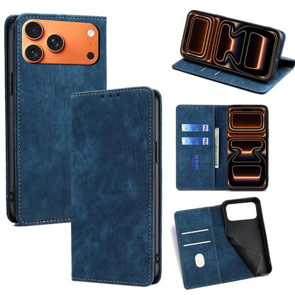 RFID Anti-theft Brush Magnetic Leather Phone Case, For iPhone 18 Pro / 17 Pro, For iPhone 18 Pro Max / 17 Pro Max, For iPhone 17e / 16e, For iPhone 17
