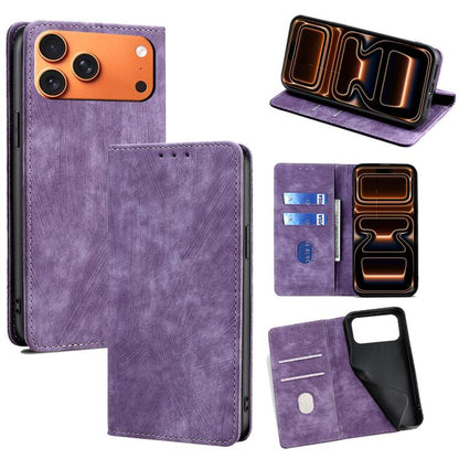 RFID Anti-theft Brush Magnetic Leather Phone Case, For iPhone 18 Pro / 17 Pro, For iPhone 18 Pro Max / 17 Pro Max, For iPhone 17e / 16e, For iPhone 17