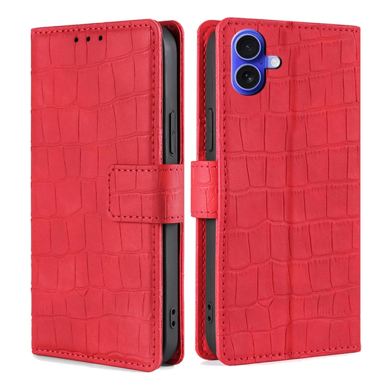 Skin Feel Crocodile Magnetic Clasp Leather Phone Case