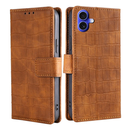 Skin Feel Crocodile Magnetic Clasp Leather Phone Case