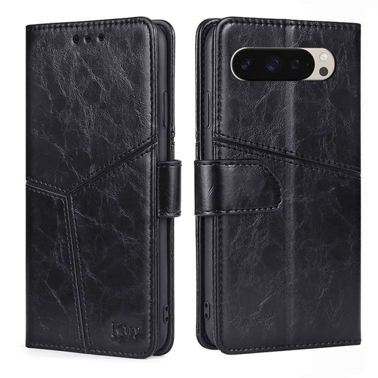 Geometric Stitching Leather Phone Case