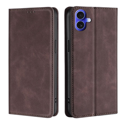 Skin Feel Magnetic Leather Phone Case, For iPhone 17e / 16e, For iPhone 16 Pro Max, For iPhone 16 Pro, For iPhone 16 Plus
