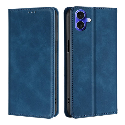 Skin Feel Magnetic Leather Phone Case, For iPhone 17e / 16e, For iPhone 16 Pro Max, For iPhone 16 Pro, For iPhone 16 Plus
