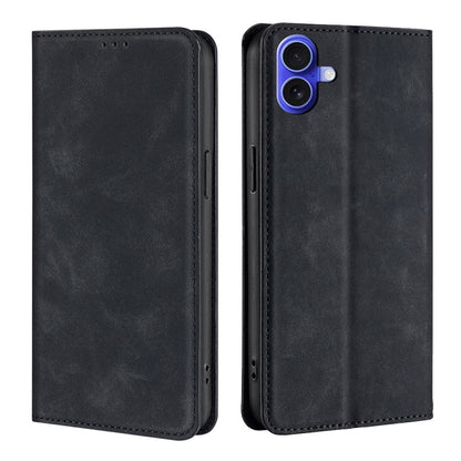 Skin Feel Magnetic Leather Phone Case, For iPhone 17e / 16e, For iPhone 16 Pro Max, For iPhone 16 Pro, For iPhone 16 Plus