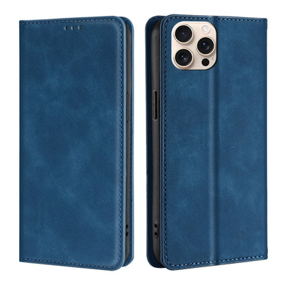 Skin Feel Magnetic Leather Phone Case, For iPhone 17e / 16e, For iPhone 16 Pro Max, For iPhone 16 Pro, For iPhone 16 Plus