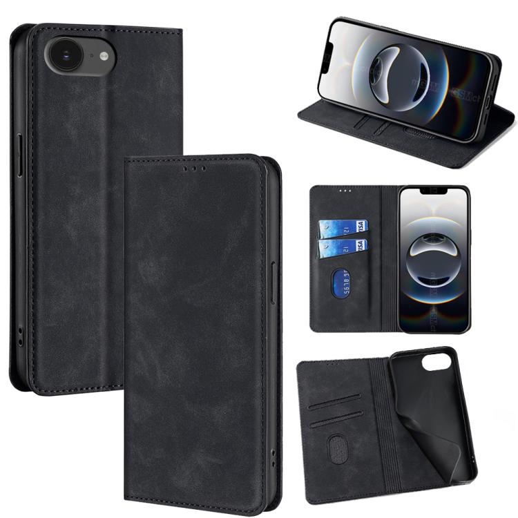 Skin Feel Magnetic Leather Phone Case, For iPhone 17e / 16e, For iPhone 16 Pro Max, For iPhone 16 Pro, For iPhone 16 Plus