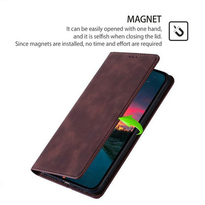 Skin Feel Magnetic Leather Phone Case, For iPhone 18 Pro / 17 Pro, For iPhone 18 Pro Max / 17 Pro Max, For iPhone 17, For iPhone Air