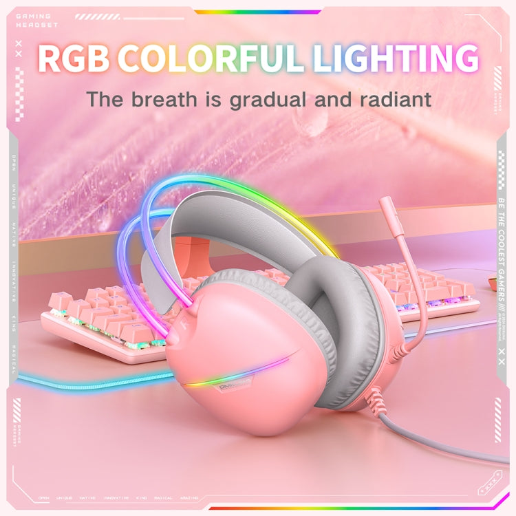 ONIKUMA X33 Head-mounted RGB Light E-Sports Gaming Headset, Cable Length: 2m