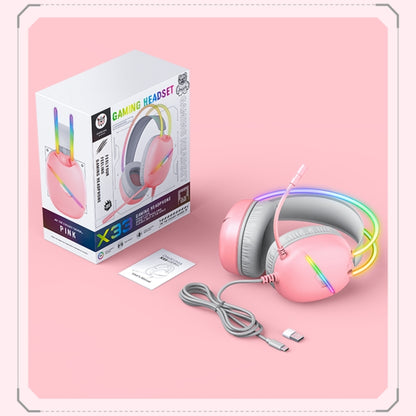 ONIKUMA X33 Head-mounted RGB Light E-Sports Gaming Headset, Cable Length: 2m
