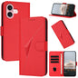 Triangle Pattern Buckle Clasp Leather Phone Case, For iPhone 16 Pro, For iPhone 16 Plus, For iPhone 16
