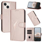 Triangle Pattern Buckle Clasp Leather Phone Case, For iPhone 15, For iPhone 14 Plus, For iPhone 14