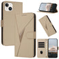 Triangle Pattern Buckle Clasp Leather Phone Case, For iPhone 15, For iPhone 14 Plus, For iPhone 14