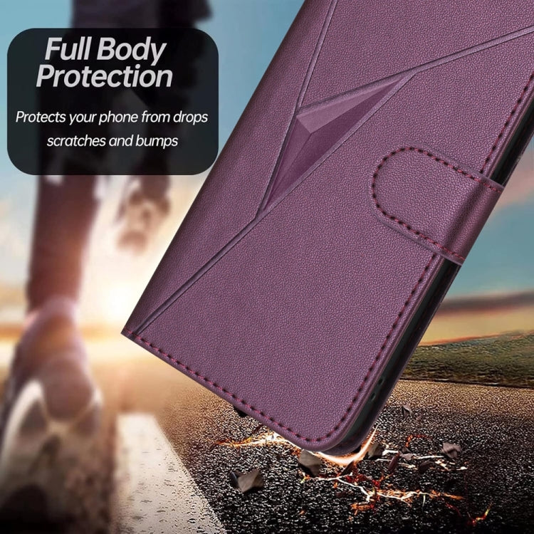 Triangle Pattern Buckle Clasp Leather Phone Case, For iPhone 13 Pro Max, For iPhone 13 Pro, For iPhone 13