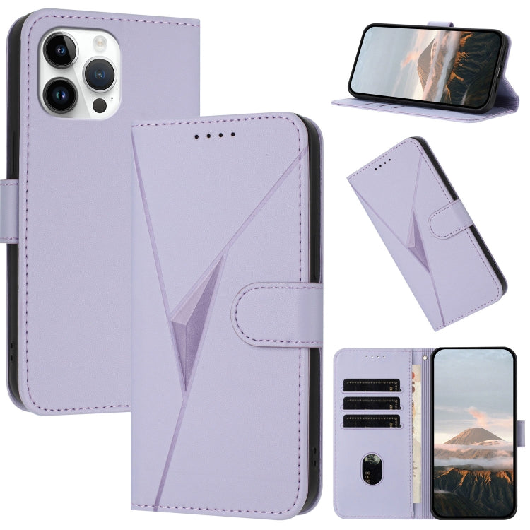 Triangle Pattern Buckle Clasp Leather Phone Case, For iPhone 13 Pro Max, For iPhone 13 Pro, For iPhone 13