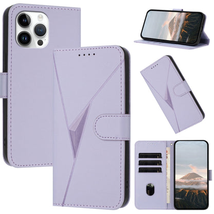 Triangle Pattern Buckle Clasp Leather Phone Case, For iPhone 13 Pro Max, For iPhone 13 Pro, For iPhone 13
