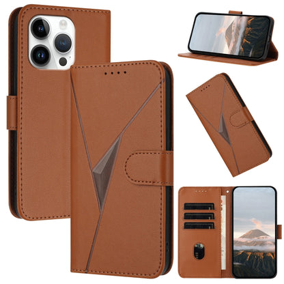 Triangle Pattern Buckle Clasp Leather Phone Case, For iPhone 13 Pro Max, For iPhone 13 Pro, For iPhone 13