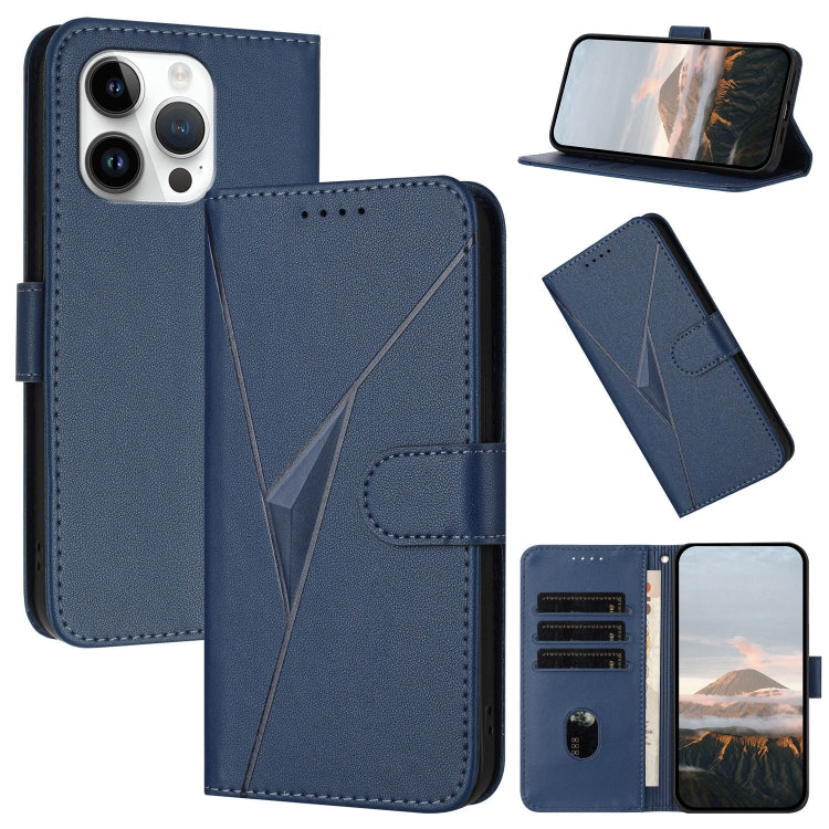 Triangle Pattern Buckle Clasp Leather Phone Case, For iPhone 13 Pro Max, For iPhone 13 Pro, For iPhone 13