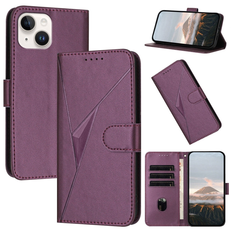 Triangle Pattern Buckle Clasp Leather Phone Case, For iPhone 13 Pro Max, For iPhone 13 Pro, For iPhone 13