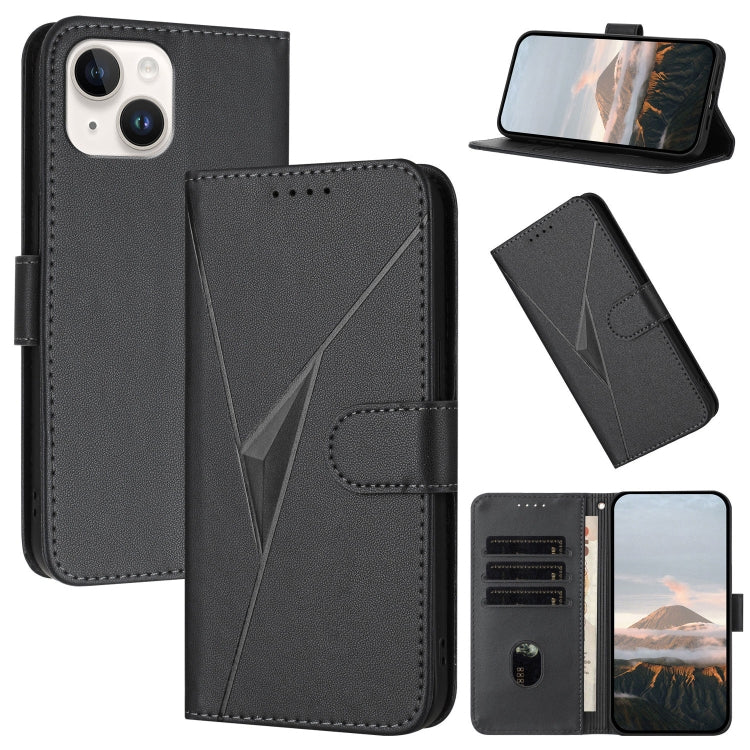 Triangle Pattern Buckle Clasp Leather Phone Case, For iPhone 13 Pro Max, For iPhone 13 Pro, For iPhone 13