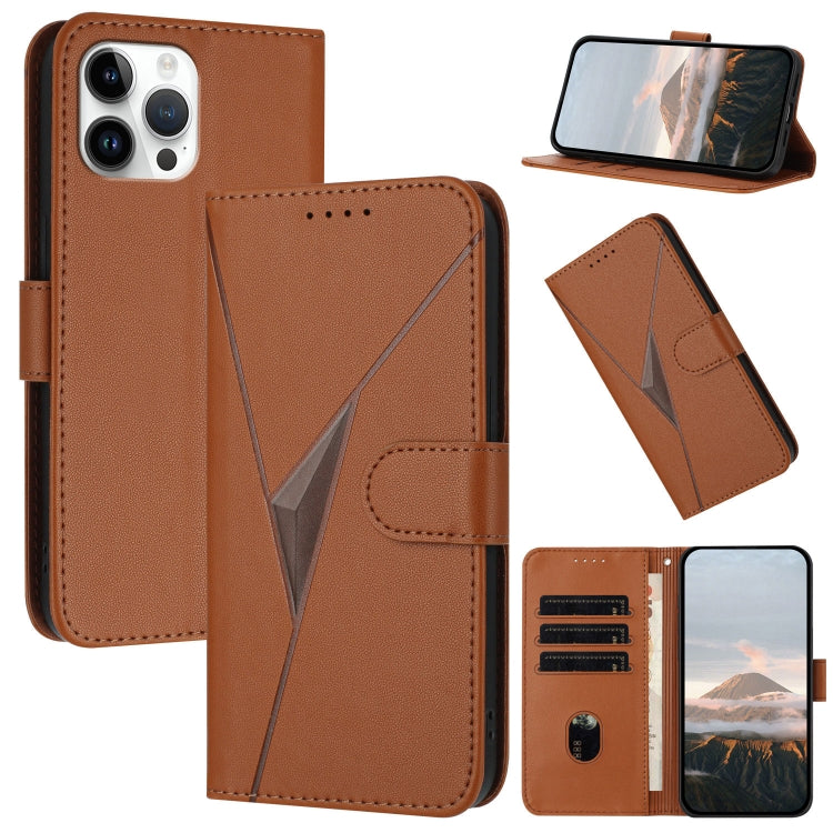 Triangle Pattern Buckle Clasp Leather Phone Case, For iPhone 13 mini, For iPhone 12 / 12 Pro, For iPhone 12 Pro Max