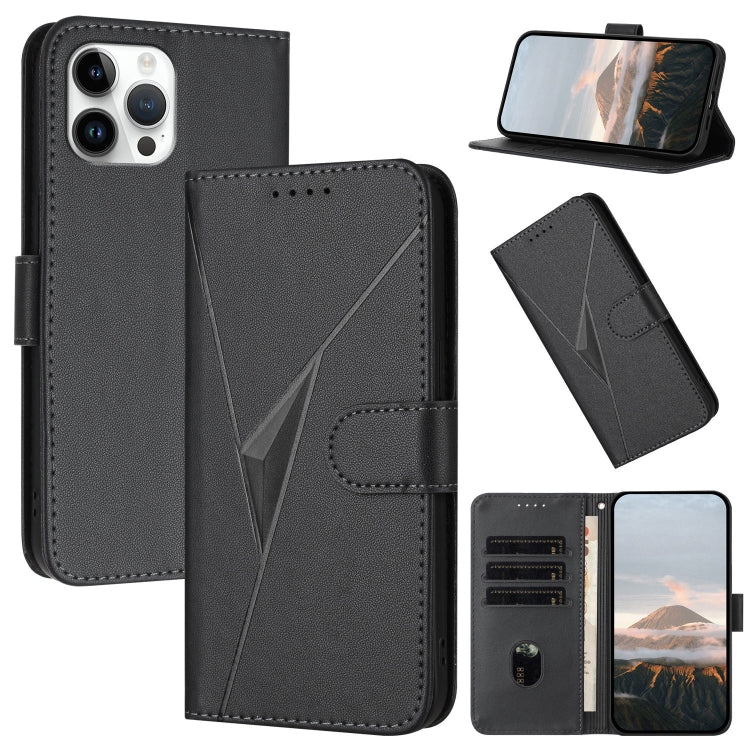 Triangle Pattern Buckle Clasp Leather Phone Case, For iPhone 13 mini, For iPhone 12 / 12 Pro, For iPhone 12 Pro Max
