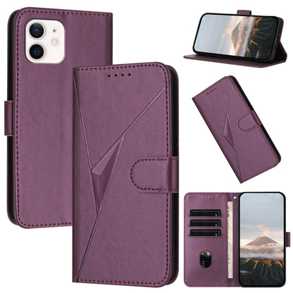 Triangle Pattern Buckle Clasp Leather Phone Case, For iPhone 13 mini, For iPhone 12 / 12 Pro, For iPhone 12 Pro Max