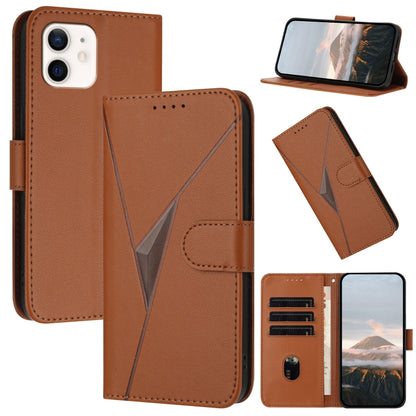 Triangle Pattern Buckle Clasp Leather Phone Case, For iPhone 13 mini, For iPhone 12 / 12 Pro, For iPhone 12 Pro Max