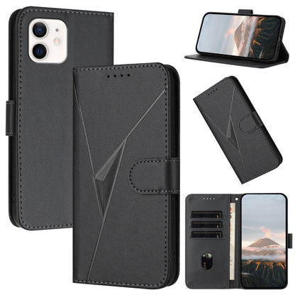 Triangle Pattern Buckle Clasp Leather Phone Case, For iPhone 13 mini, For iPhone 12 / 12 Pro, For iPhone 12 Pro Max