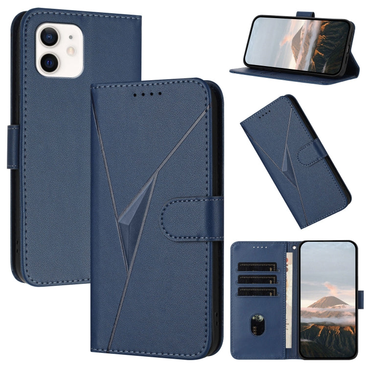 Triangle Pattern Buckle Clasp Leather Phone Case, For iPhone 13 mini, For iPhone 12 / 12 Pro, For iPhone 12 Pro Max