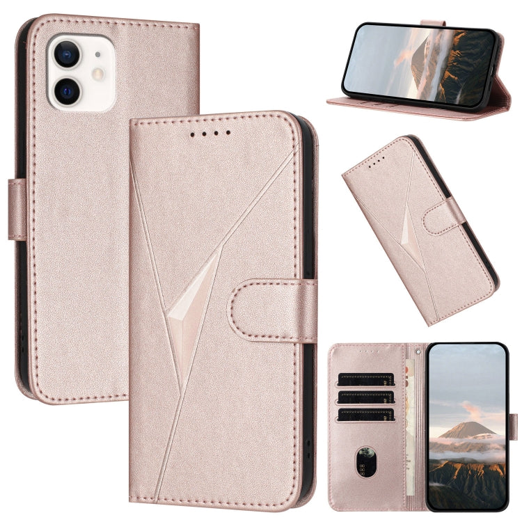Triangle Pattern Buckle Clasp Leather Phone Case, For iPhone 13 mini, For iPhone 12 / 12 Pro, For iPhone 12 Pro Max