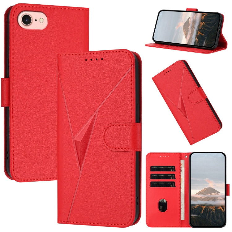Triangle Pattern Buckle Clasp Leather Phone Case, For iPhone 14 Pro, For iPhone 14 Pro Max, For iPhone 7 / 8 / SE 2022
