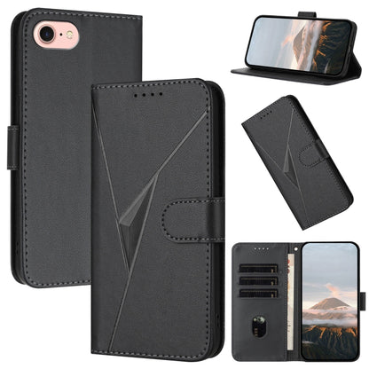 Triangle Pattern Buckle Clasp Leather Phone Case, For iPhone 14 Pro, For iPhone 14 Pro Max, For iPhone 7 / 8 / SE 2022