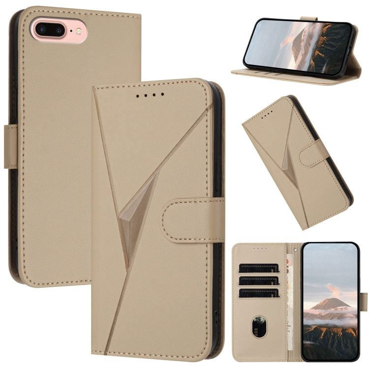 Triangle Pattern Buckle Clasp Leather Phone Case, For iPhone XS Max, For iPhone 7 Plus / 8 Plus