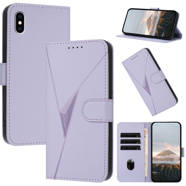 Triangle Pattern Buckle Clasp Leather Phone Case, For iPhone XS Max, For iPhone 7 Plus / 8 Plus