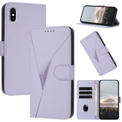 Triangle Pattern Buckle Clasp Leather Phone Case, For iPhone XS Max, For iPhone 7 Plus / 8 Plus