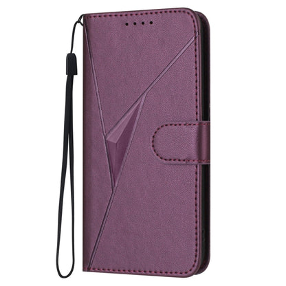 Triangle Pattern Buckle Clasp Leather Phone Case, For iPhone 17e / 16e, For iPhone 17 Pro Max, For iPhone 17 Pro
