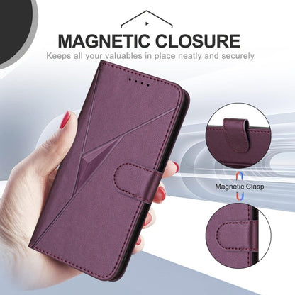 Triangle Pattern Buckle Clasp Leather Phone Case, For iPhone 17e / 16e, For iPhone 17 Pro Max, For iPhone 17 Pro