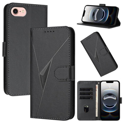 Triangle Pattern Buckle Clasp Leather Phone Case, For iPhone 17e / 16e, For iPhone 17 Pro Max, For iPhone 17 Pro