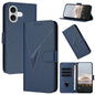 Triangle Pattern Buckle Clasp Leather Phone Case, For iPhone 17, For iPhone Air, For iPhone 16 Pro Max