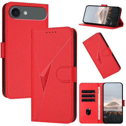 Triangle Pattern Buckle Clasp Leather Phone Case, For iPhone 17, For iPhone Air, For iPhone 16 Pro Max