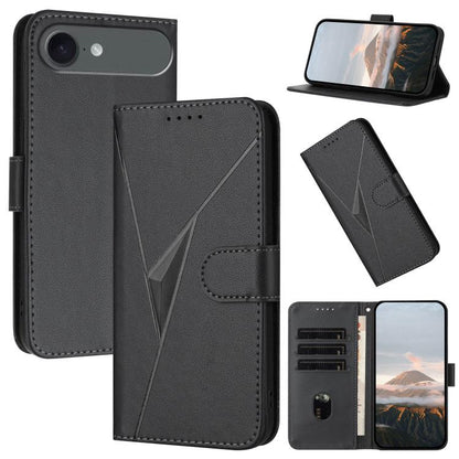 Triangle Pattern Buckle Clasp Leather Phone Case, For iPhone 17, For iPhone Air, For iPhone 16 Pro Max