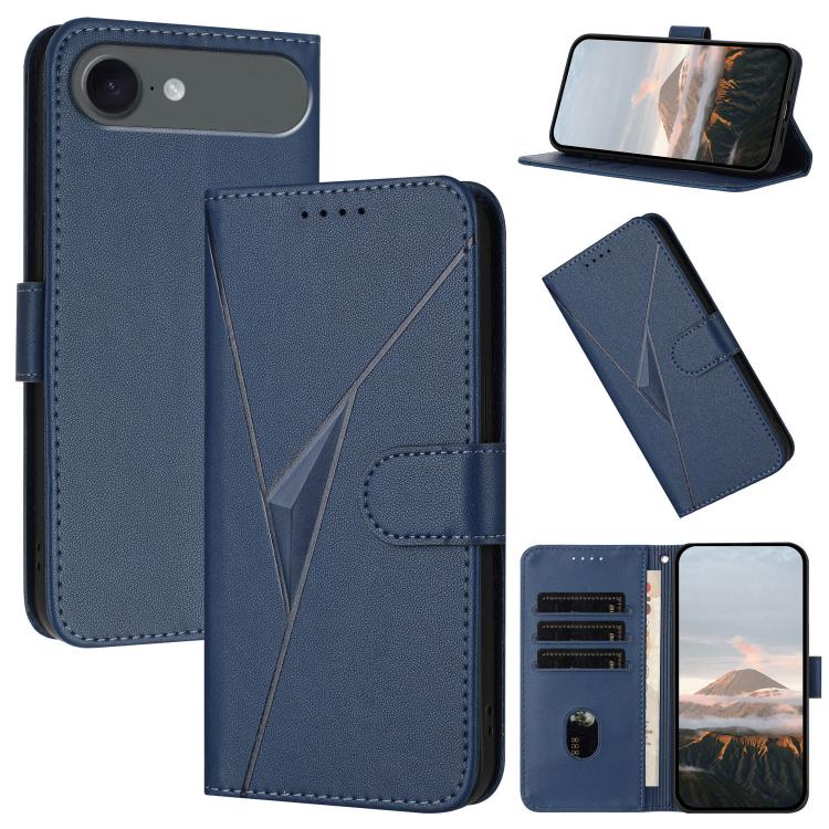 Triangle Pattern Buckle Clasp Leather Phone Case, For iPhone 17, For iPhone Air, For iPhone 16 Pro Max