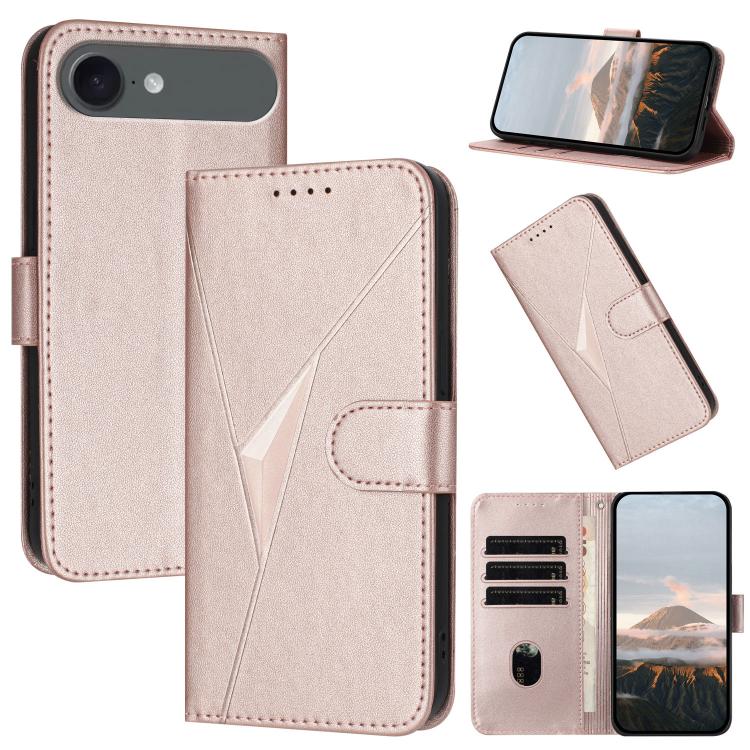 Triangle Pattern Buckle Clasp Leather Phone Case, For iPhone 17, For iPhone Air, For iPhone 16 Pro Max